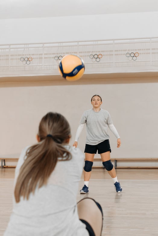 Athletes Playing Volleyball